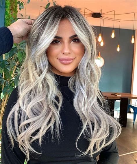 Ash Blonde Smoky Blonde Gray Ombré 150 Density Virgin Human Hair