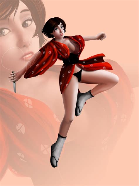 Rule 34 Brown Hair Kimono Kunoichi Kurenai Red Ninja Panties Raulovsky Red Ninja Short Hair