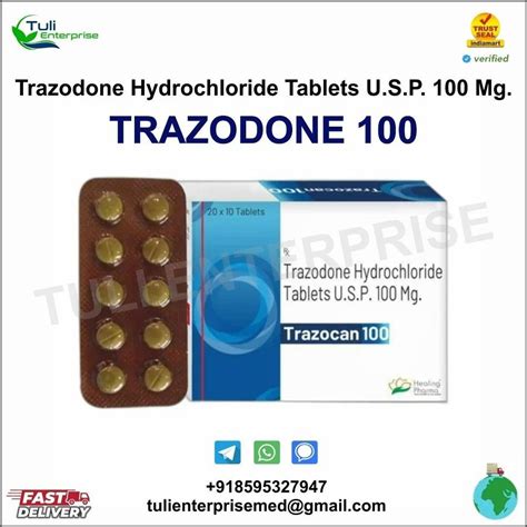 Trazocan 100 Trazodone 100mg Tablets 20x10 At ₹ 120 Box In New Delhi Id 25871312412