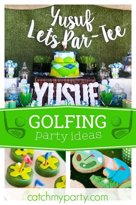 Golf Birthday Our Tee Riffic Golf Party Catch My Party Golf Party Decorations Golf