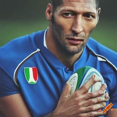 Marco Materazzi Playing Rugby For Italy On Craiyon