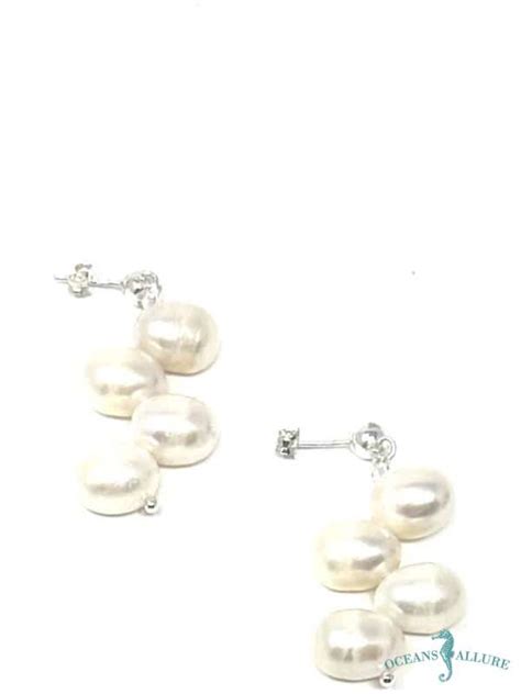 Large Potato Pearl Earrings Oceans Allure