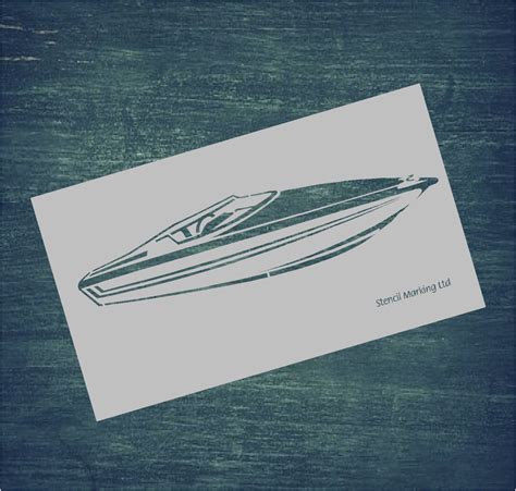 Speed Boat Stencil