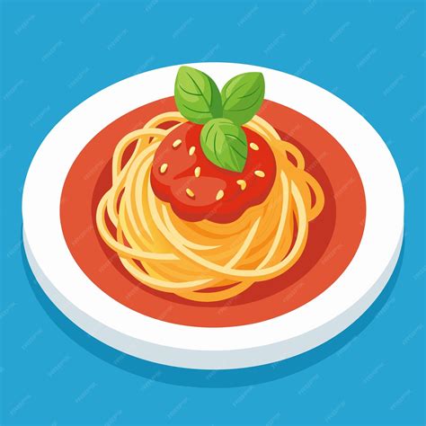 Spaghetti Food Illustration Art Premium Ai Generated Vector