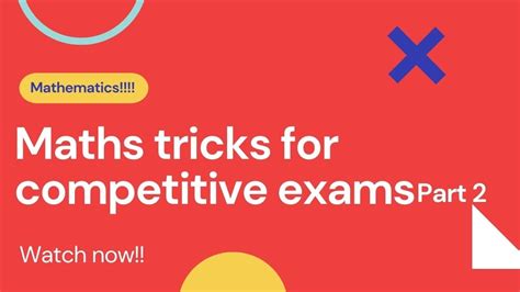 Maths Tricks For Competitive Exams Part 2 Maths V8 YouTube