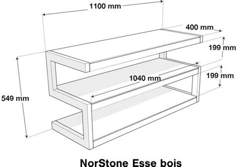 NorStone Esse noir verres noirs Meubles TV sur Son Vidéo