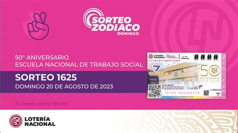 Sorteo Zodiaco No 1625 Conmemorando El 50 Aniversario De La Escuela