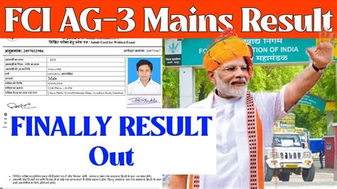 Fci Ag Mains Result Fci Grade Lll Mains Result Fci Ag