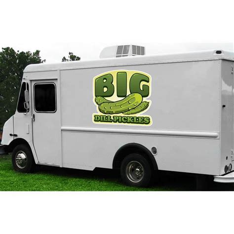 12 In Big Dill Pickles Concession Decal Sign Cart Trailer Stand