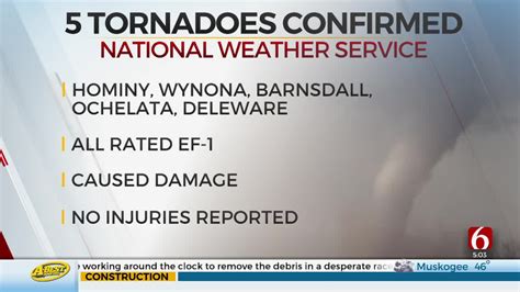 5 Separate Ef 1 Tornadoes Touched Down In Northeast Oklahoma On April 1