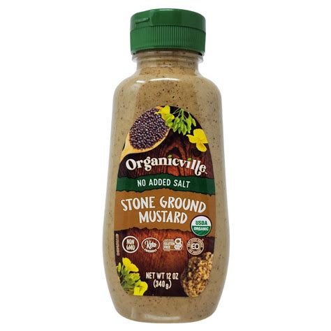 Organicville No Salt Added Stone Ground Mustard - 12oz. – Healthy Heart