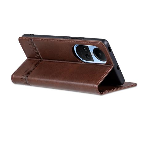 For Oppo Reno Global Azns Magnetic Calf Texture Flip Leather Phone