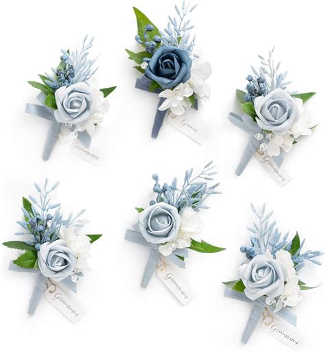 Amazon Ling S Moment Artificial Wedding Flower Set Of 6 Wrist