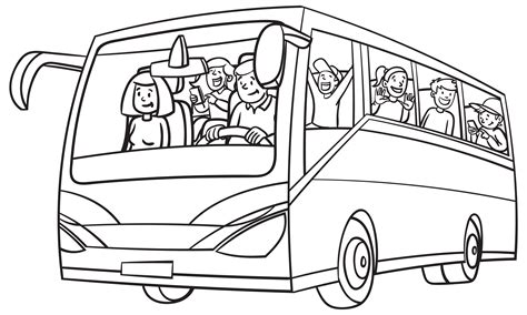 Coloriage Coloriages Véhicule Bus 05 10 Doigts