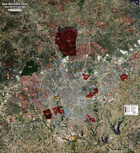 San Antonio (Standard) - Rolled Aerial Map - Landiscor Real Estate Mapping