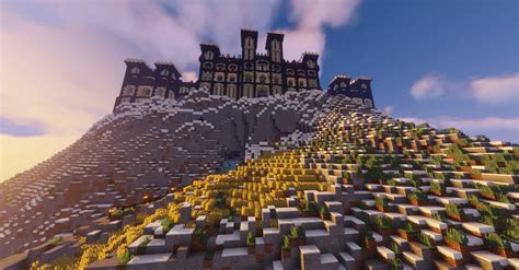 Minecraft Medieval Mountain Castle