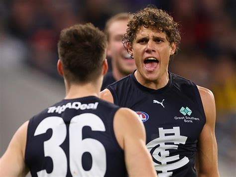 Charlie Curnow Kicks Nine Goals As Carlton Beat West Coast By 108