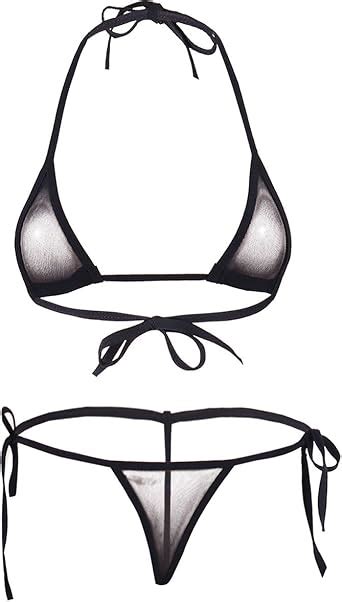 CHICTRY Transparenter Damen Bikini Sets Aus Netz Triangel Bikinis Frauen Schwimmanzug Badeanzug