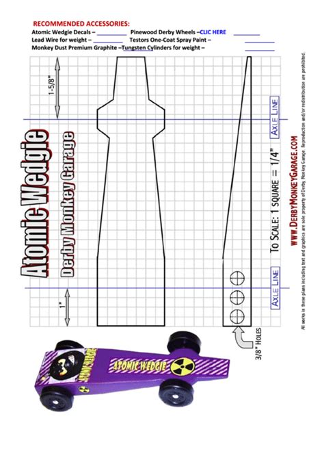 Need A Pinewood Derby Atomic Wedgie Car Template Heres A Free