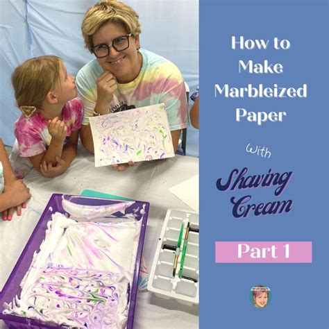 How To Make Marbleized Paper Using Shaving Cream Art With Jenny K