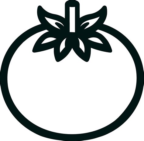 Tomato Black Outline 36579785 Vector Art at Vecteezy