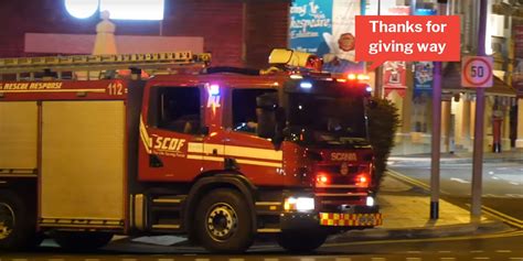 SCDF Fire Engines Can Beat Red Lights & Make Illegal U-Turns From 1 Jun In Emergencies