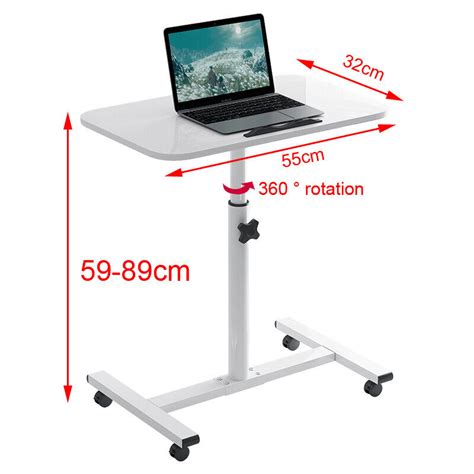 Over Bed Chair Table Hospital Overbed Height Adjustable Laptop Mobile