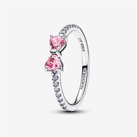 Sparkling Pink Bow Ring | Sterling silver | Pandora Malaysia