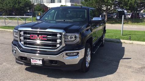 2017 Gmc Sierra 1500 Slt 4wd Crew Cab Sunroof Z71 Suspension Black Oshawa On Stock 171530 Youtube