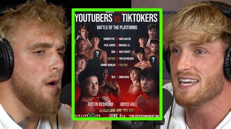 Jake Paul And Logan Paul Discuss Youtube Vs Tiktok Boxing Bryce Hall Vs