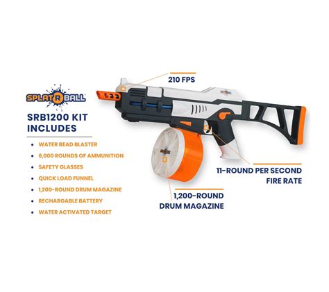 Splatrball Srb1200 Full Auto Rechargeable Battery Powered Water Bead