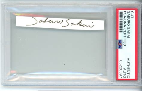 Saburo Sakai Auto Autograph Cut Signature Psa Dna Certified Wwii Flying