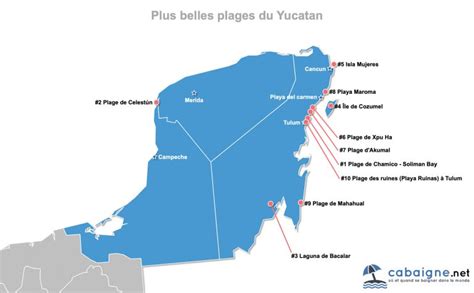 Top 10 des plus belles Plages du Yucatán avec Carte et Photos