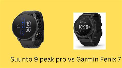 Suunto Peak Pro Vs Garmin Fenix Youtube