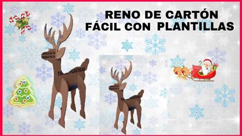 Plantilla gratuita Cómo hacer un reno de cartón navideño en 5 pasos