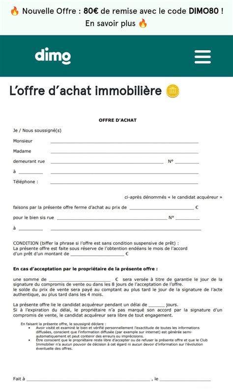 Sous Offre D Achat Que Savoir Pour Une Offre Immobili Re