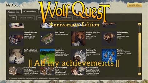 All My WolfQuest Achievements As Of 3 14 23 YouTube