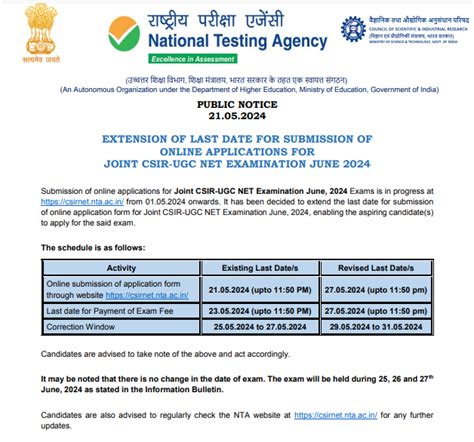 CSIR NET Application Form 2024 Last Date Extended Till 27 May