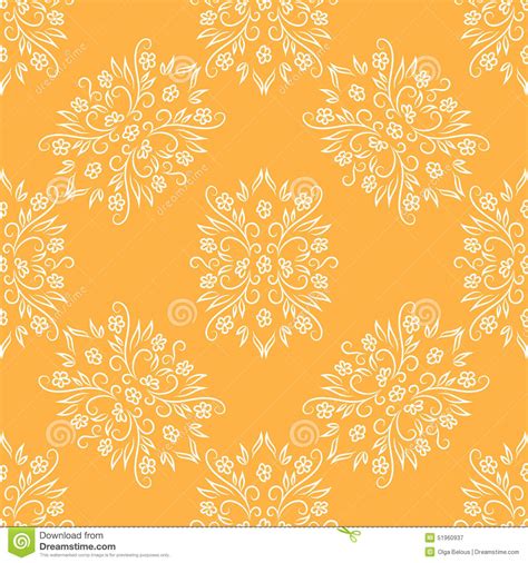 Seamless With Vintage Floral Pattern Stock Vector Illustration Of