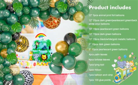 Amazon Amandir Jungle Safari Balloon Garland Arch Kit Gold Dark