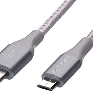 Amazon Basics Câble en nylon à double tressage USB de type C vers Micro