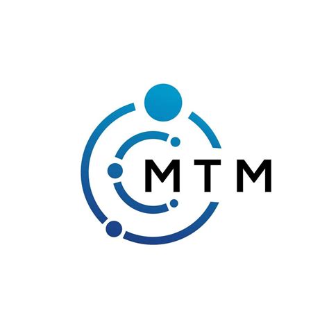 Mtm Letter Technology Logo Design On White Background Mtm Creative