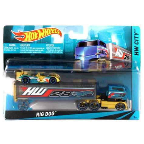 Caminhão Transportador Hot Wheels Rig Dog Mattel Caminhões Motos e Ônibus de Brinquedo
