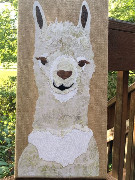 Original Alpaca Appliqué Wall Artalpaca Artalpacaalpaca Etsy