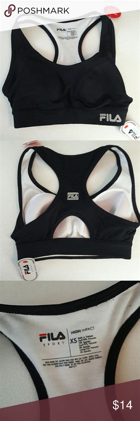 New Fila Sport Bra New High Impact Lined And Padded See Pics For Fabric Content Super