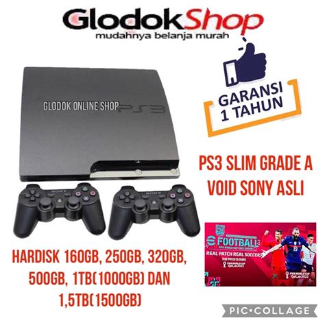 Jual PS3 PLAYSTASION 3 SLIM CFW HFW GARANSI 1 TAHUN FULL GAME LENGKAP