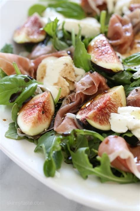 Prosciutto, Mozzarella and Fig Salad with Arugula - Skinnytaste