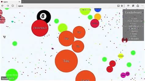 Agar Io Gameplay Top Of The Leaderboard Youtube