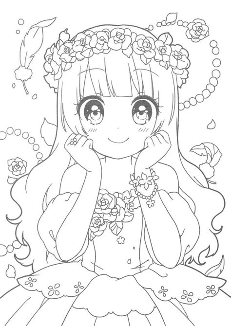 Coloriage Fille Manga Kawaii Télécharger Et Imprimer Gratuit Sur