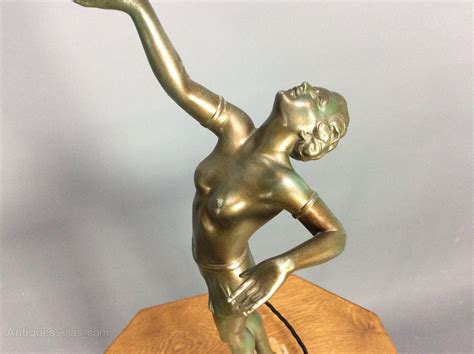 Antiques Atlas Art Deco Spelter Figural Lamp C S